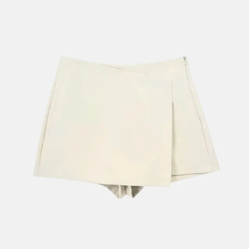 Virela - High Waisted Skirt Shorts with Hidden Zipper