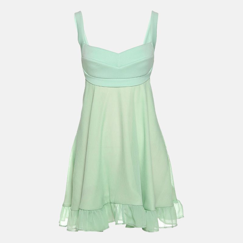 Verona - Square Neck Ruffle Hem Dress