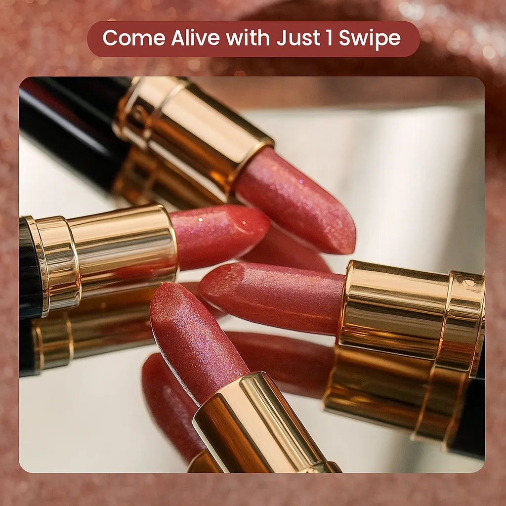 Velvet Glow - Waterproof and Moisturizing Glitter Lipstick