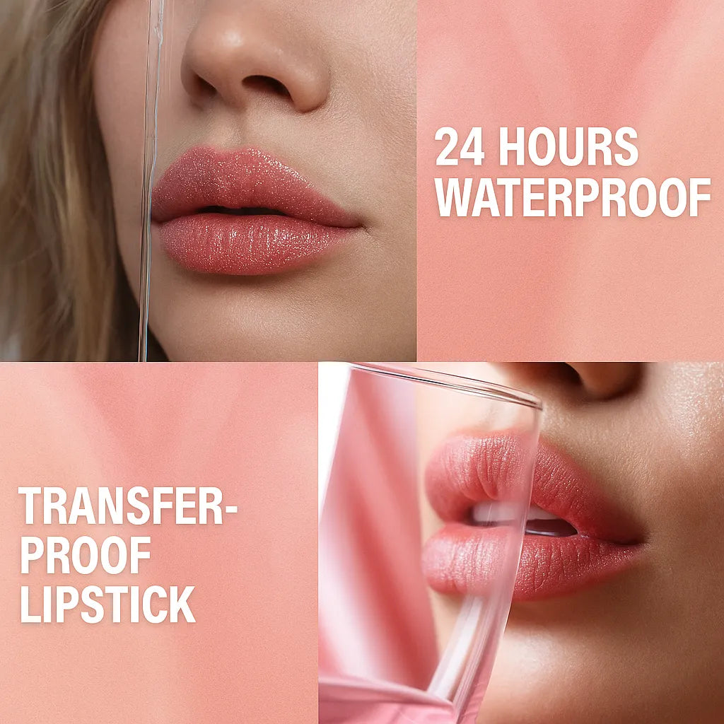 Velvet Glow - Waterproof and Moisturizing Glitter Lipstick