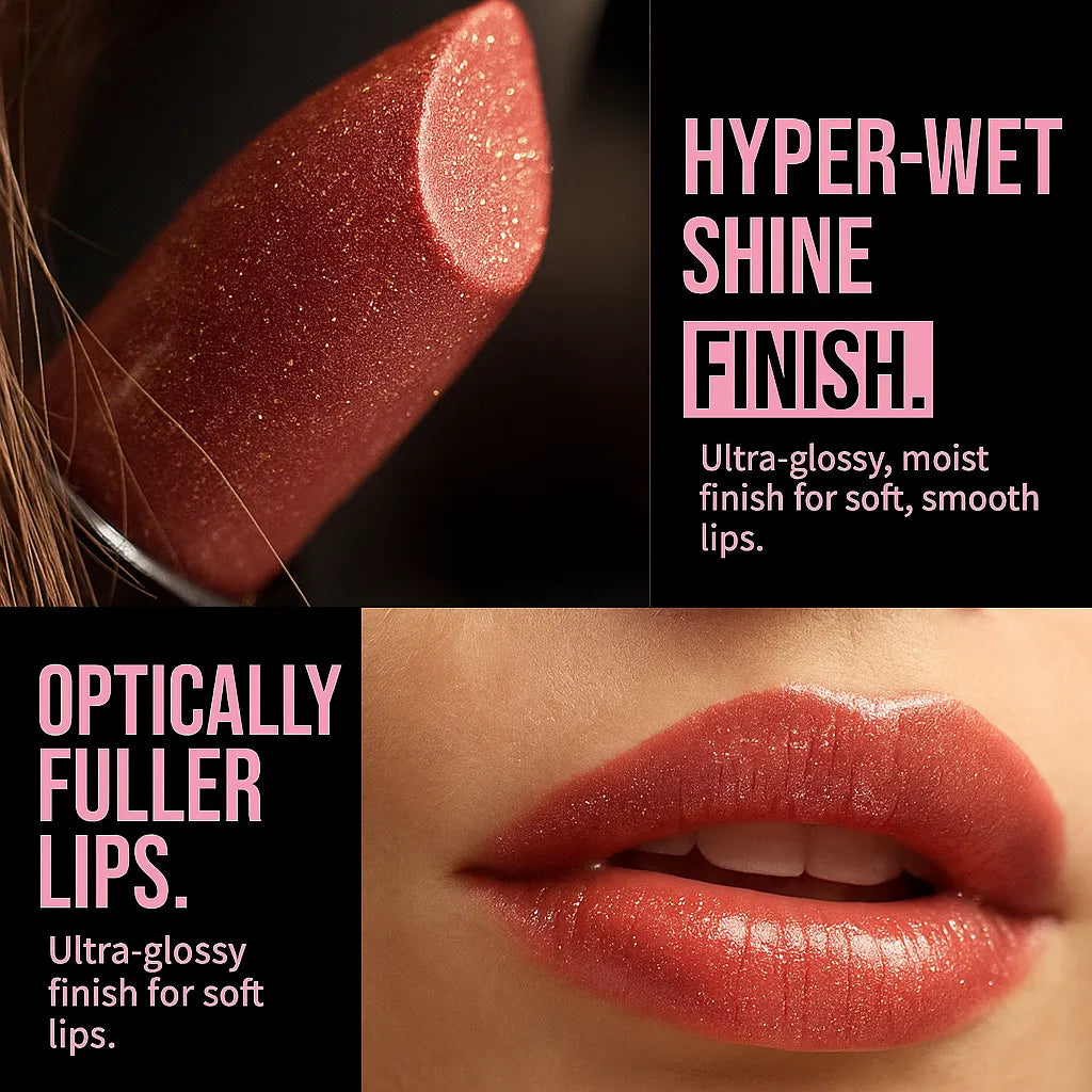 Velvet Glow - Waterproof and Moisturizing Glitter Lipstick