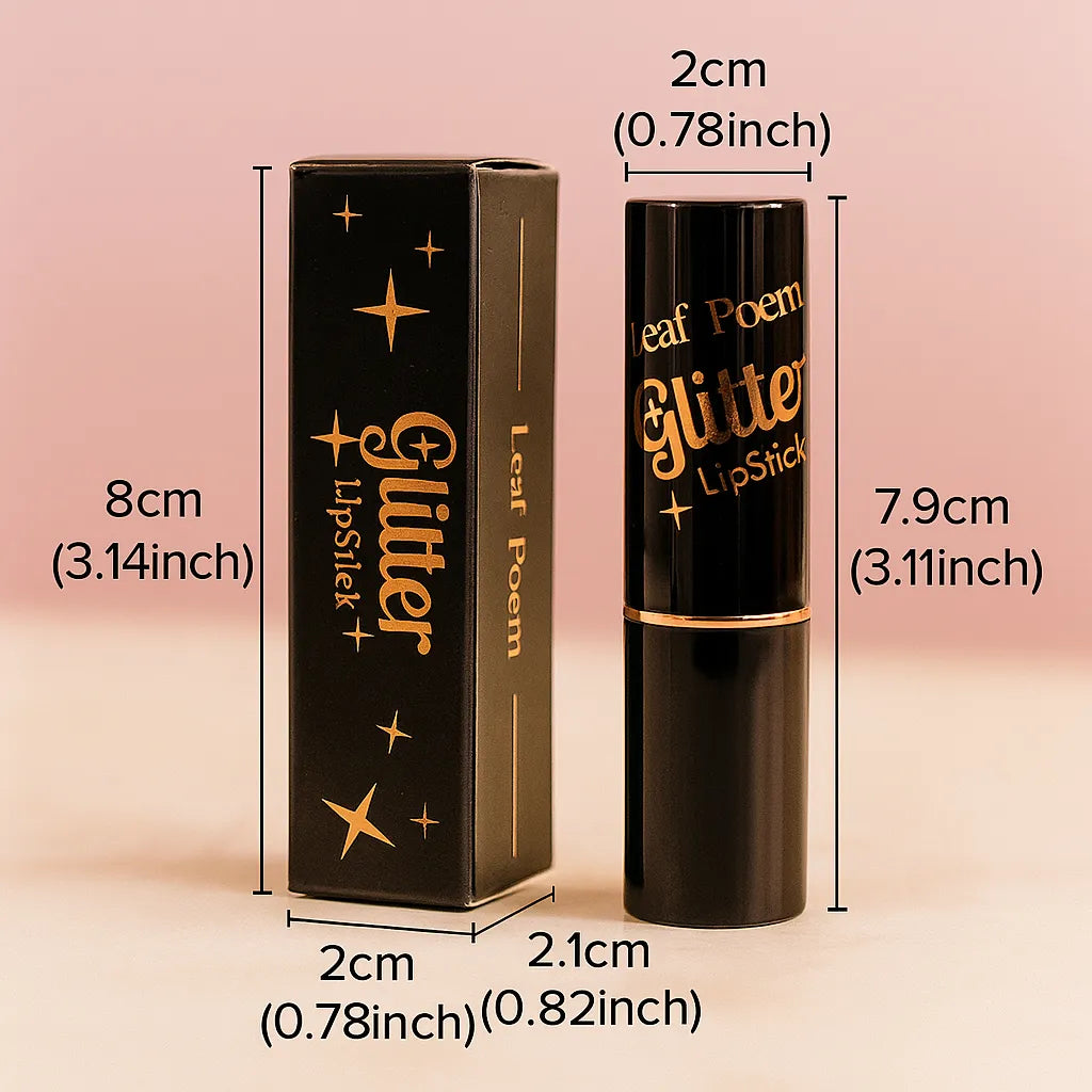 Velvet Glow - Waterproof and Moisturizing Glitter Lipstick
