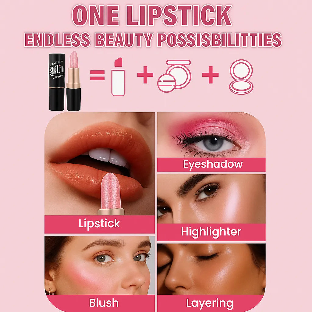 Velvet Glow - Waterproof and Moisturizing Glitter Lipstick
