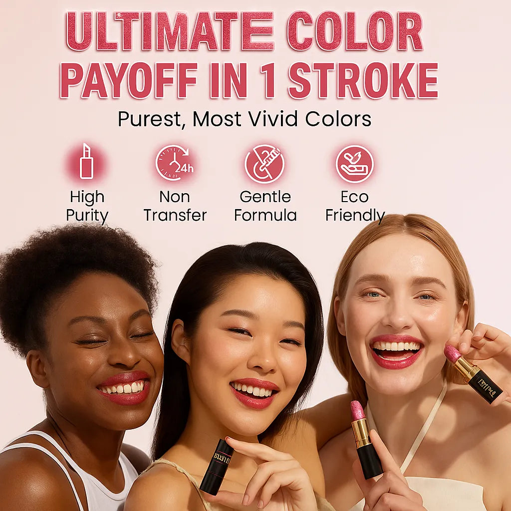 Velvet Glow - Waterproof and Moisturizing Glitter Lipstick