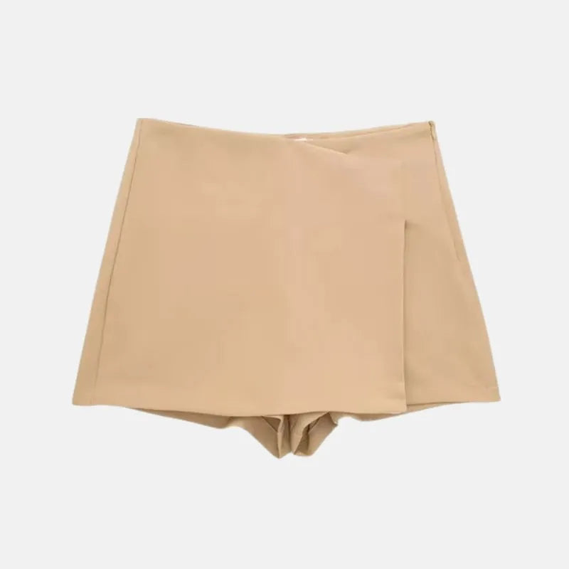 Virela - High Waisted Skirt Shorts with Hidden Zipper