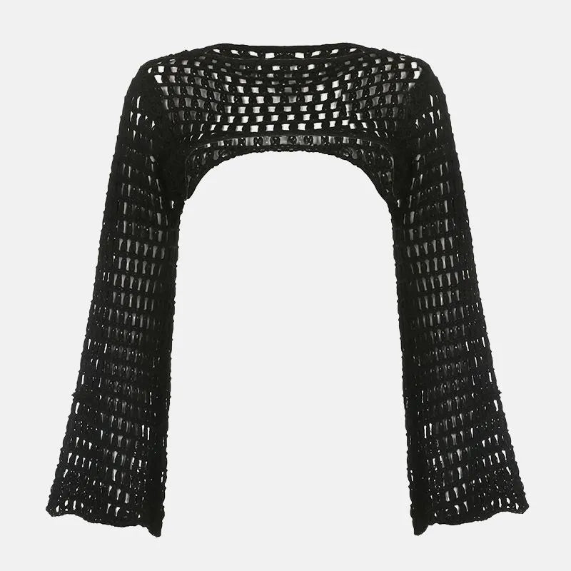 Liva - Crochet Cover-Up with Bell Sleeves