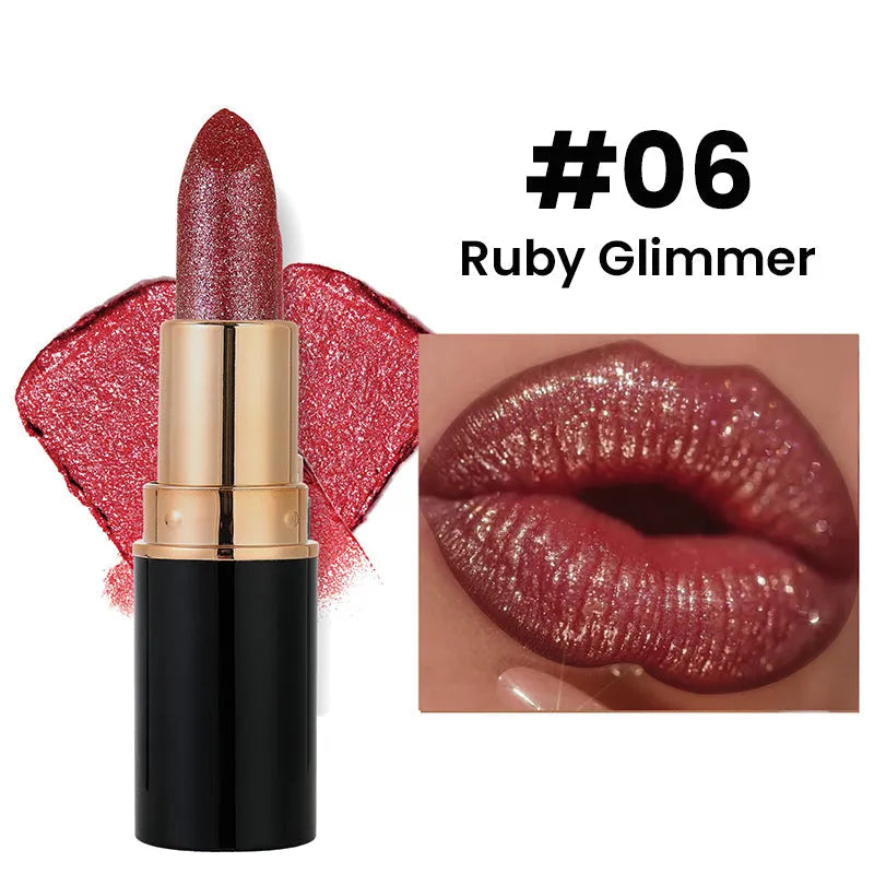 Velvet Glow - Waterproof and Moisturizing Glitter Lipstick