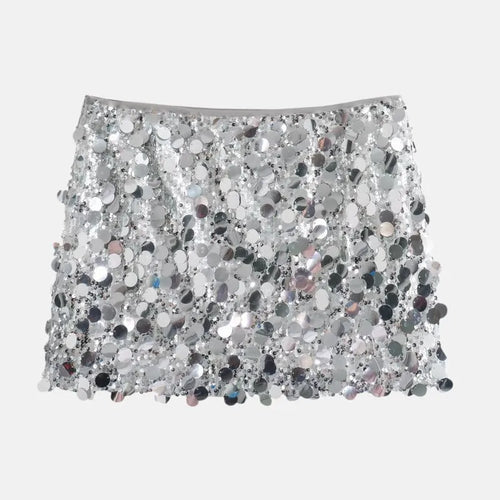 Velora - Glimmer Sequin Mini Skirt
