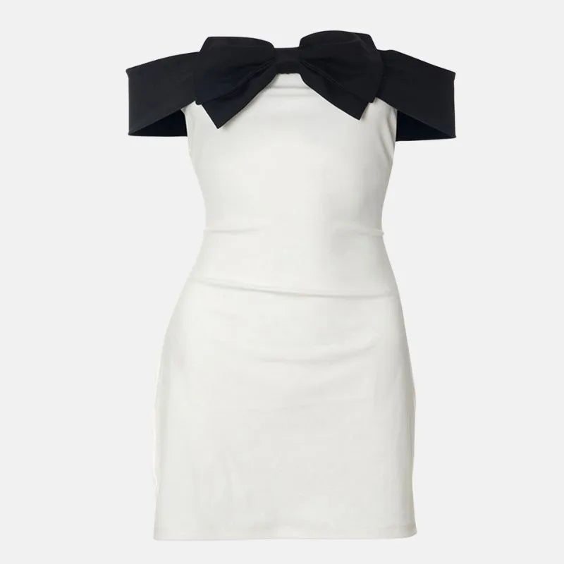 Elysia - Off the Shoulder Dress with Bow