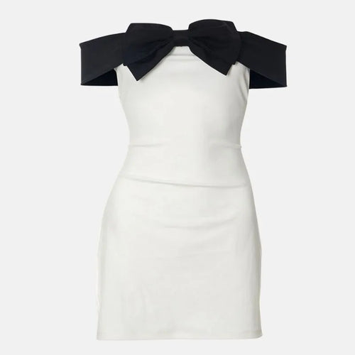 Elysia - Off the Shoulder Dress with Bow