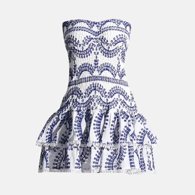 Lurana - Smocked Tiered Ruffle Dress