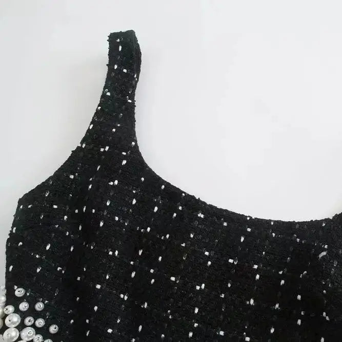 Viora - Beaded Cut-Out Dress
