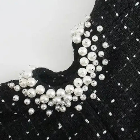 Viora - Beaded Cut-Out Dress