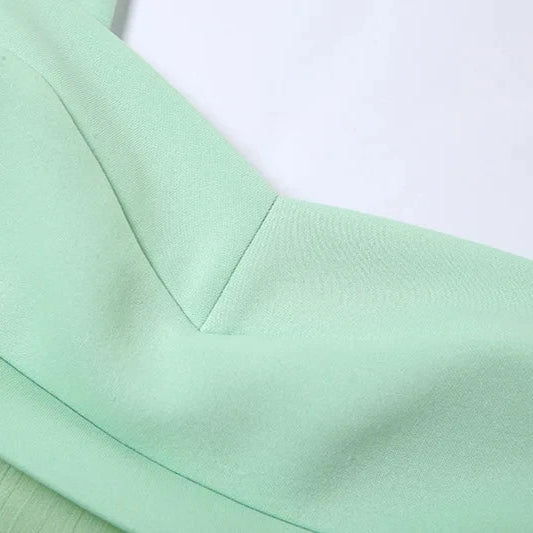 Verona - Square Neck Ruffle Hem Dress