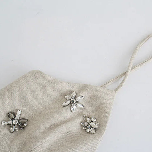 Flora - Spaghetti Strap Floral Embroidered Dress