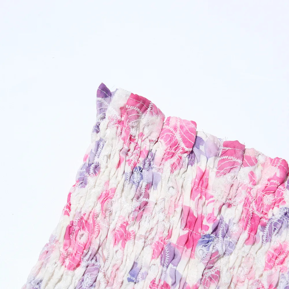 Florivelle - Floral Smocked Dress with Tiered Ruffles
