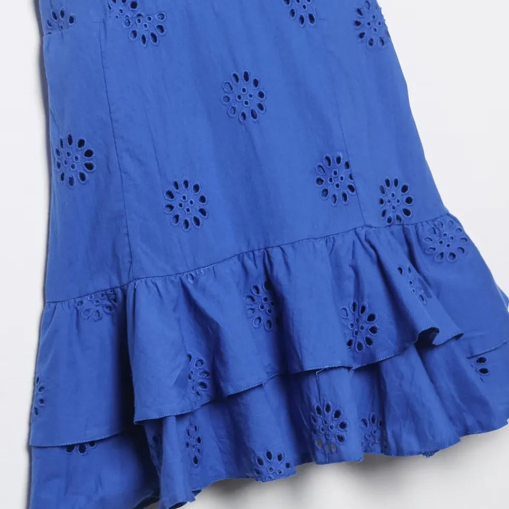 Lira - Floral Lace Dress with Ruffled Hem