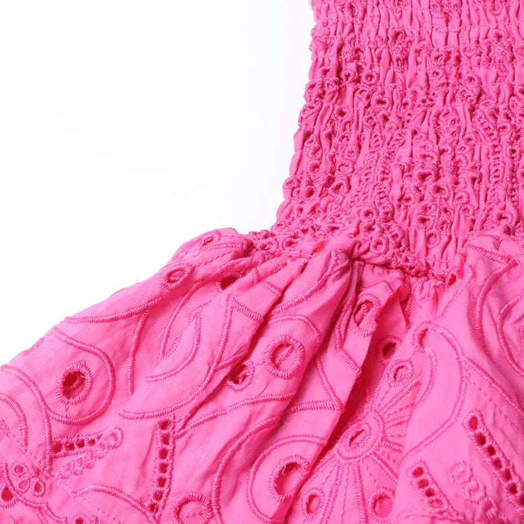 Lora - Smocked Tiered Mini Dress