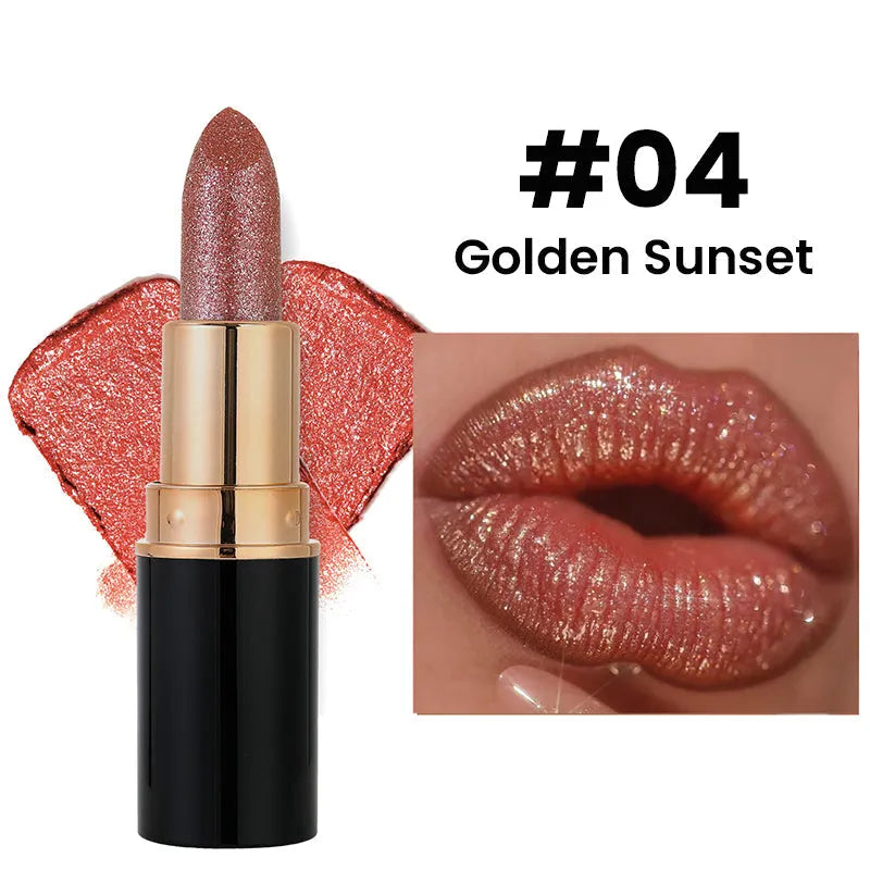 Velvet Glow - Waterproof and Moisturizing Glitter Lipstick