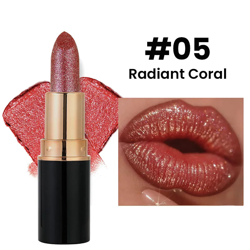 Velvet Glow - Waterproof and Moisturizing Glitter Lipstick