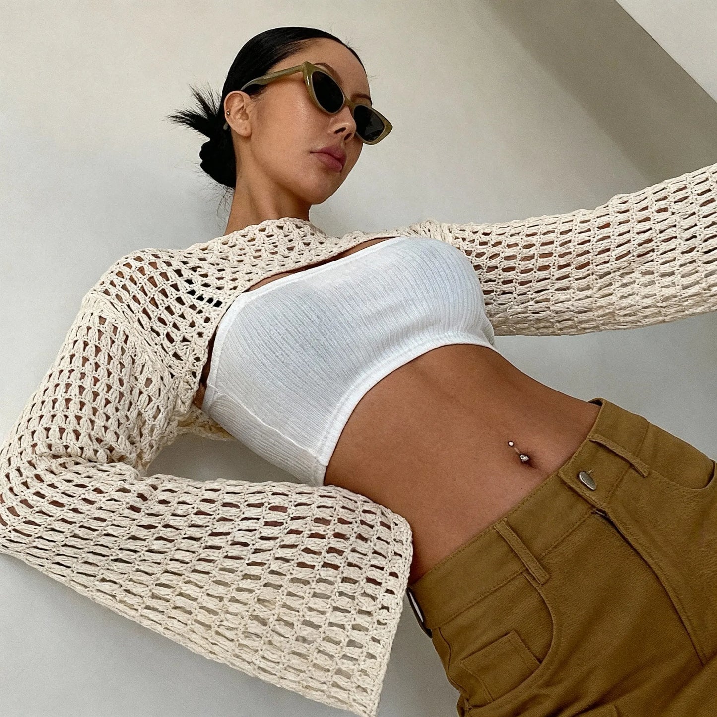 Liva - Crochet Cover-Up with Bell Sleeves