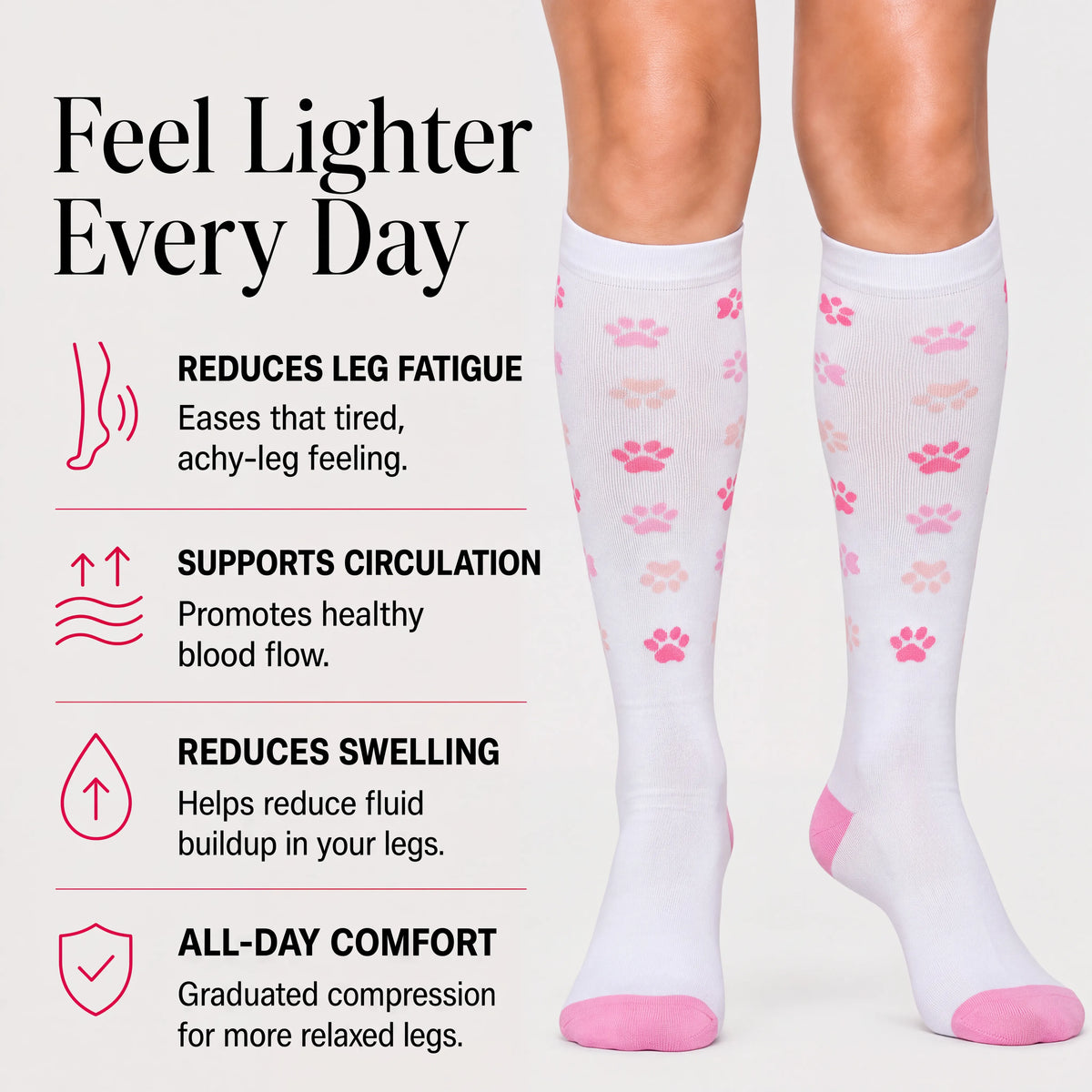 White Cat Compression Socks