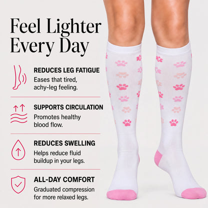 White Cat Compression Socks