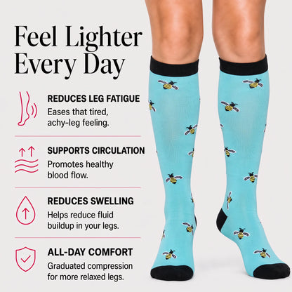 Blue Bee Compression Socks