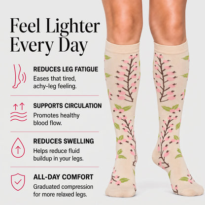 Floral Branch Compression Socks
