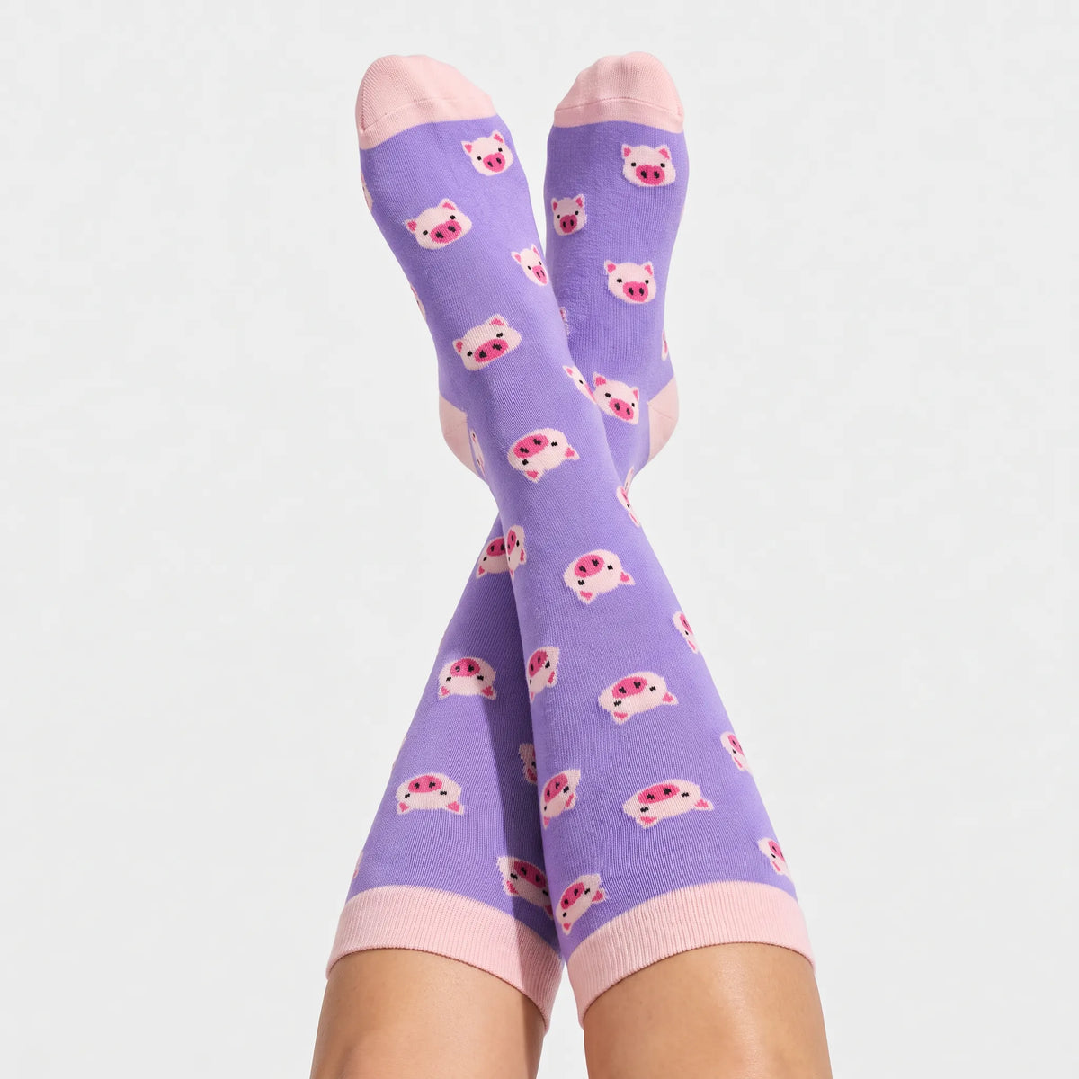 Purple Piggy Compression Socks