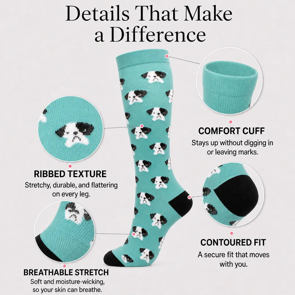 Blue Dog Compression Socks