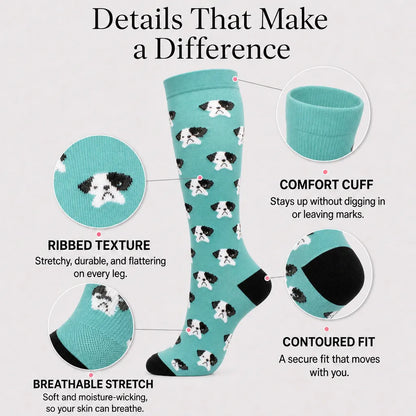 Blue Dog Compression Socks