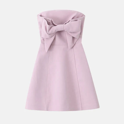 Mirella - Strapless Dress with Bow Detail