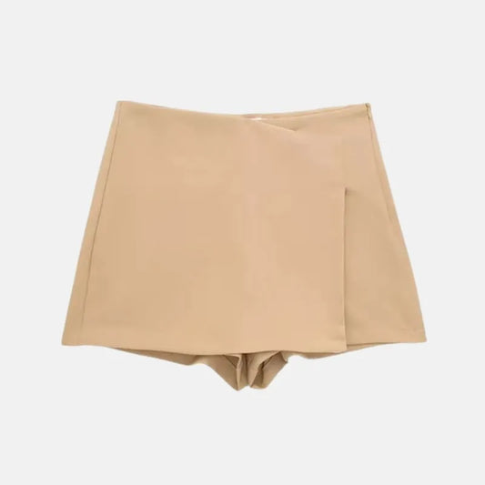 Virela - High Waisted Skirt Shorts with Hidden Zipper