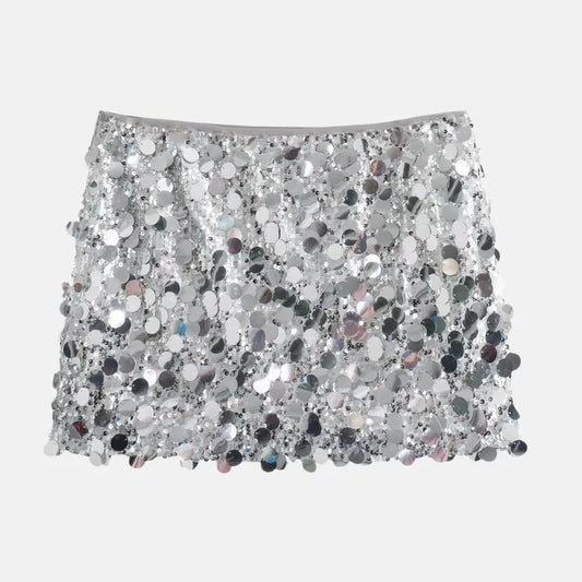 Velora - Glimmer Sequin Mini Skirt
