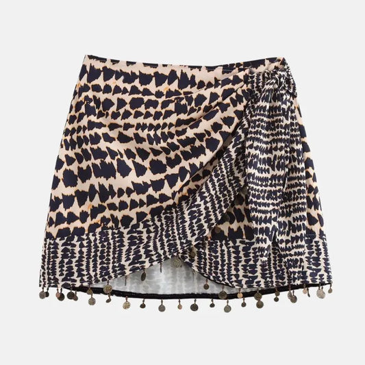 Alvera - Tie-Dye Skirt with Tassel Details