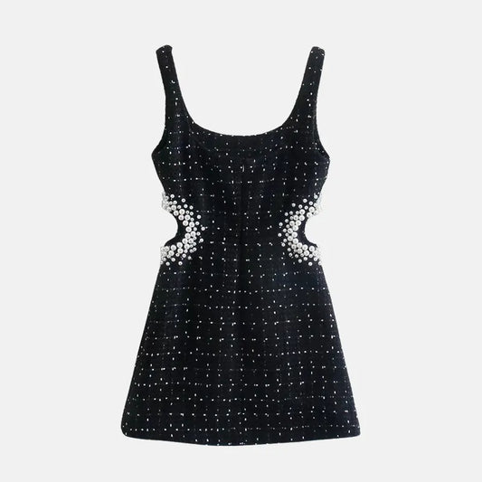 Viora - Beaded Cut-Out Dress