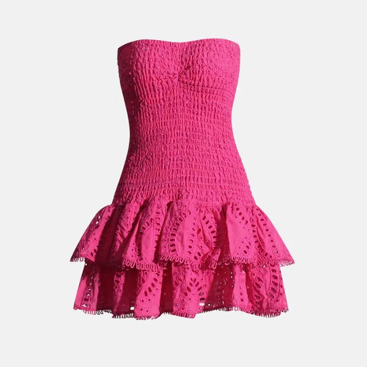 Lora - Smocked Tiered Mini Dress