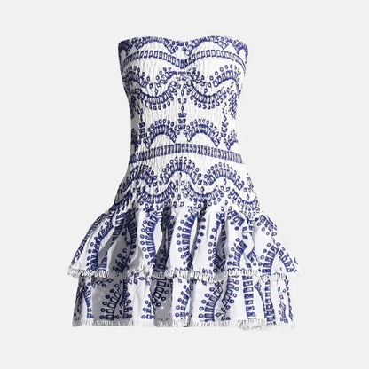 Lurana - Smocked Tiered Ruffle Dress