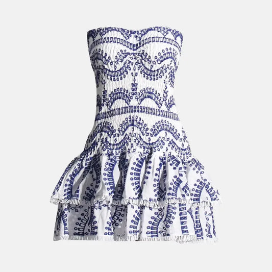 Lurana - Smocked Tiered Ruffle Dress