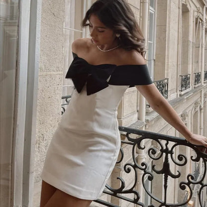 Elysia - Off the Shoulder Dress with Bow
