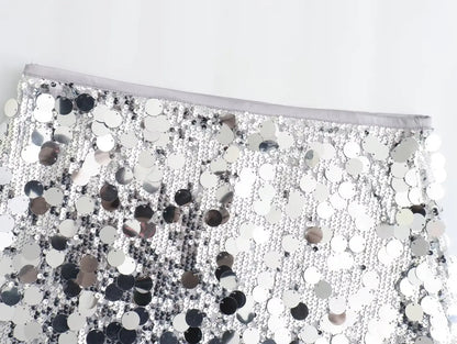 Velora - Glimmer Sequin Mini Skirt