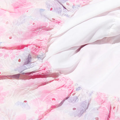 Florivelle - Floral Smocked Dress with Tiered Ruffles