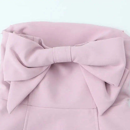 Mirella - Strapless Dress with Bow Detail