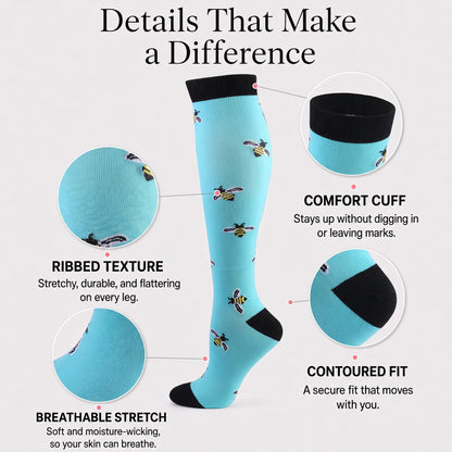 Blue Bee Compression Socks